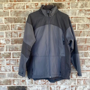 Polar Edge Two Tone Gray Waterproof Fleece Lined Hooded Full Zip Jacket